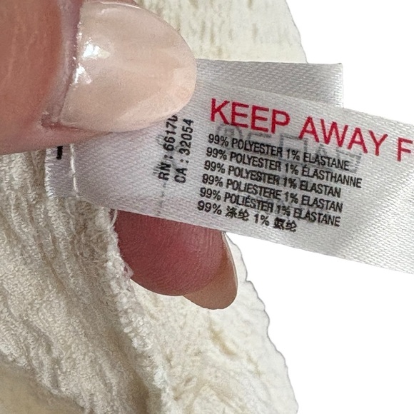 Free People Beach Marni Tunic in Shell Cream Ruffle Dress Size Large - Picture 6 of 7